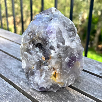 Smoky Amethyst Large Base-Cut Crystal – Calm, Protection & Balance