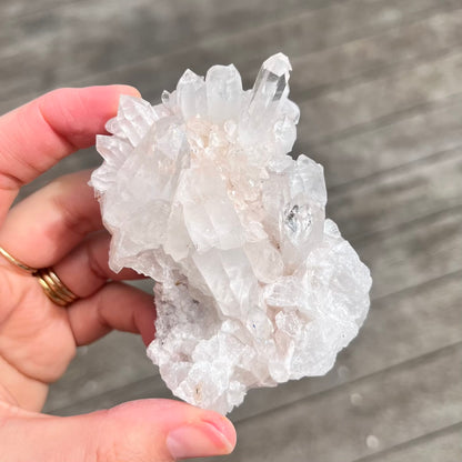 Clear Quartz Medium Cluster Crystal - Wisdom, Intention