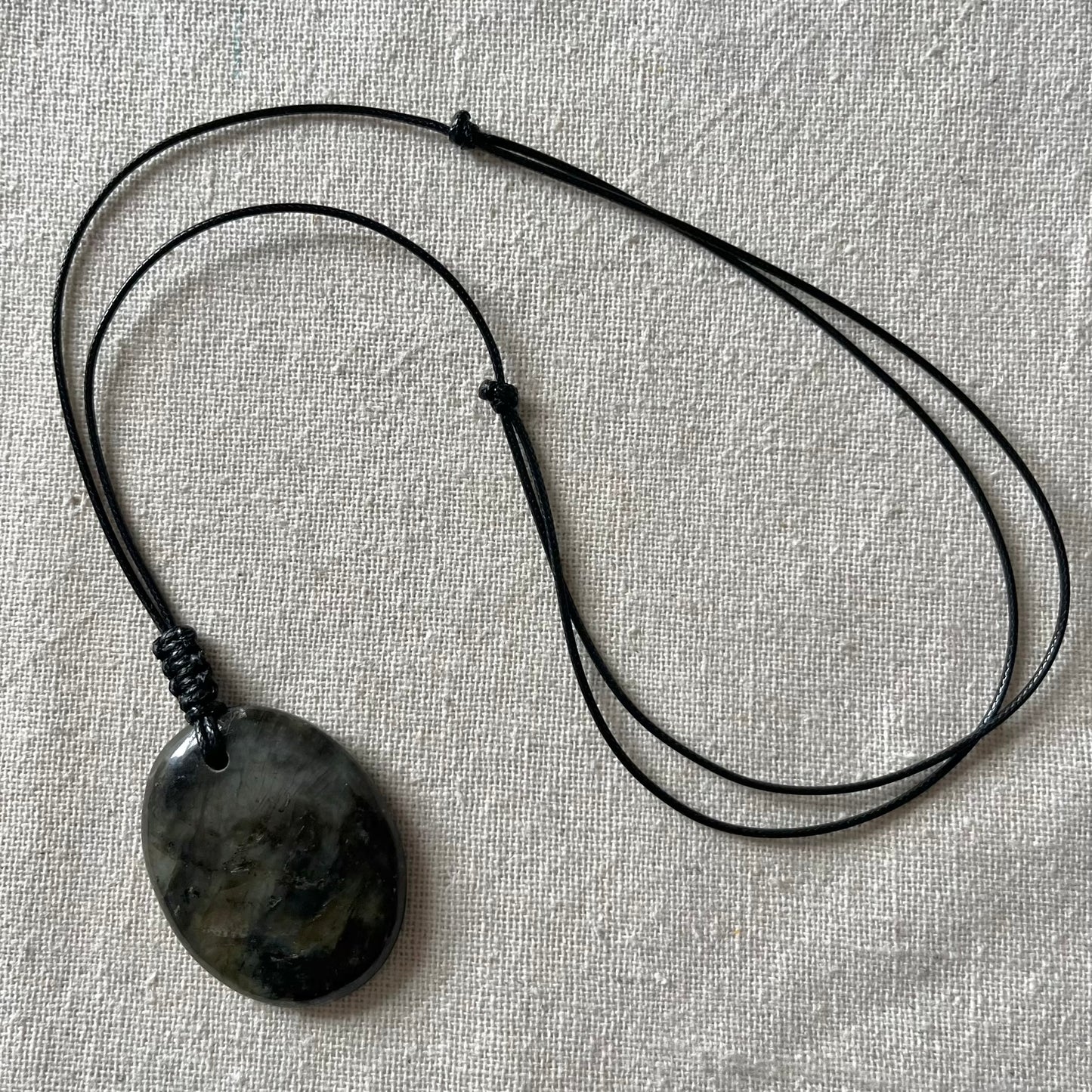 Labradorite Oval Large Pendant - ONE OF A KIND