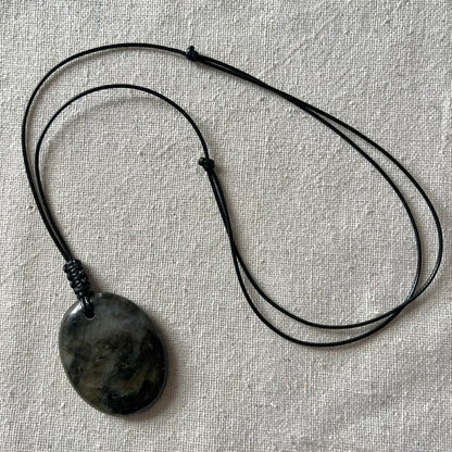 Labradorite Oval Large Pendant - ONE OF A KIND