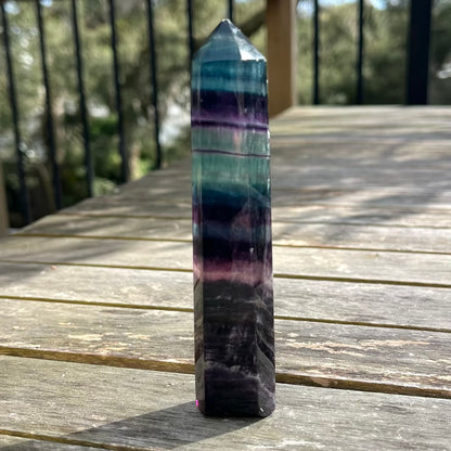 Fluorite Large Tower Crystal - Vibrant, Clarifying, Uplifting
