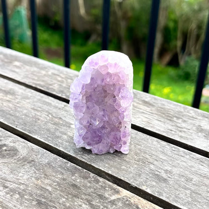 Amethyst Small Base-Cut Crystal -  Calm, Protection & Balance