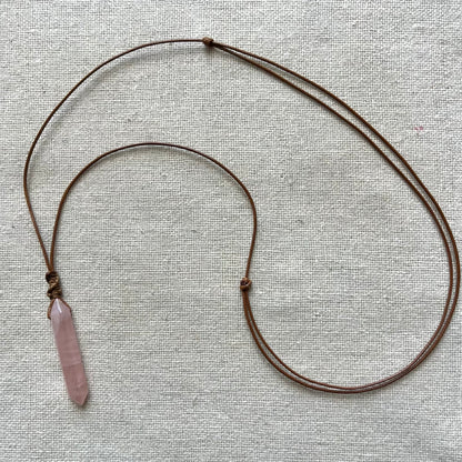 Love & Power Pendant - Rose Quartz