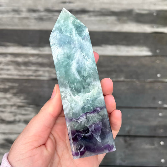 Candy Fluorite Large Tower Crystal - Vibrant, Clarifying, Uplifting
