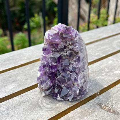 Amethyst Medium Base Cut Crystal - Calming, Protective, Balancing