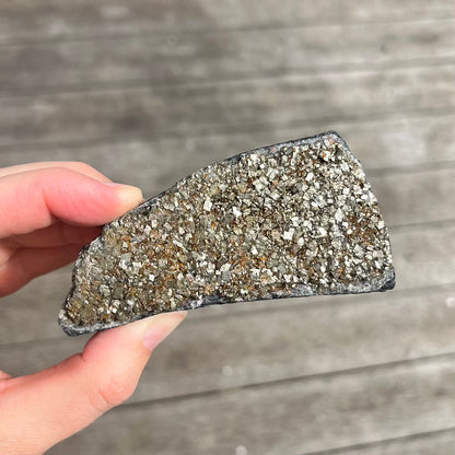 Pyrite on Shungite Raw Crystal - Abundance, Protection