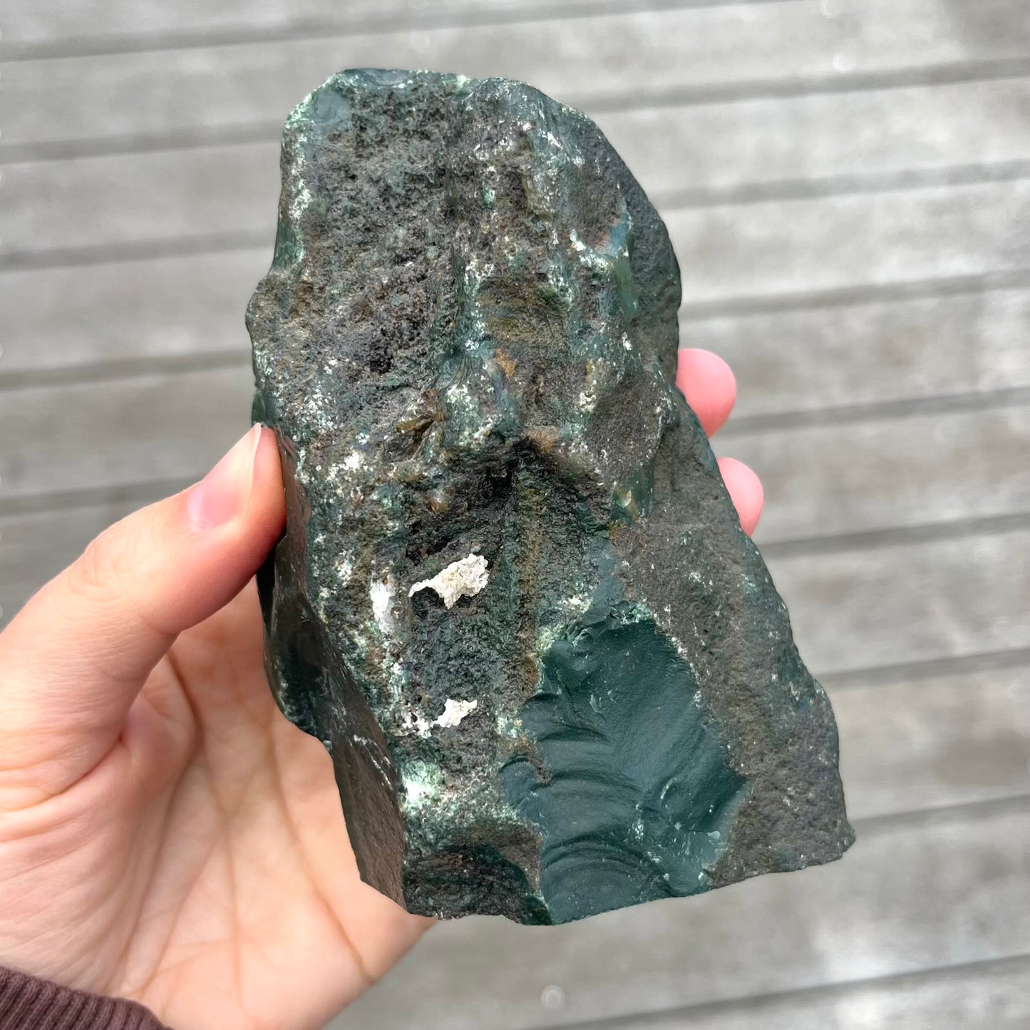 Bloodstone Large Base Cut Crystal - Vitality, Courage, Strength