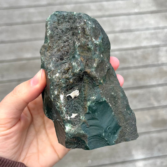 Bloodstone Large Base Cut Crystal - Vitality, Courage, Strength