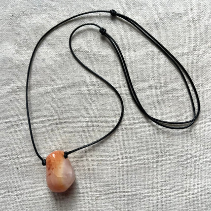 Joy Pendant - Peach Agate