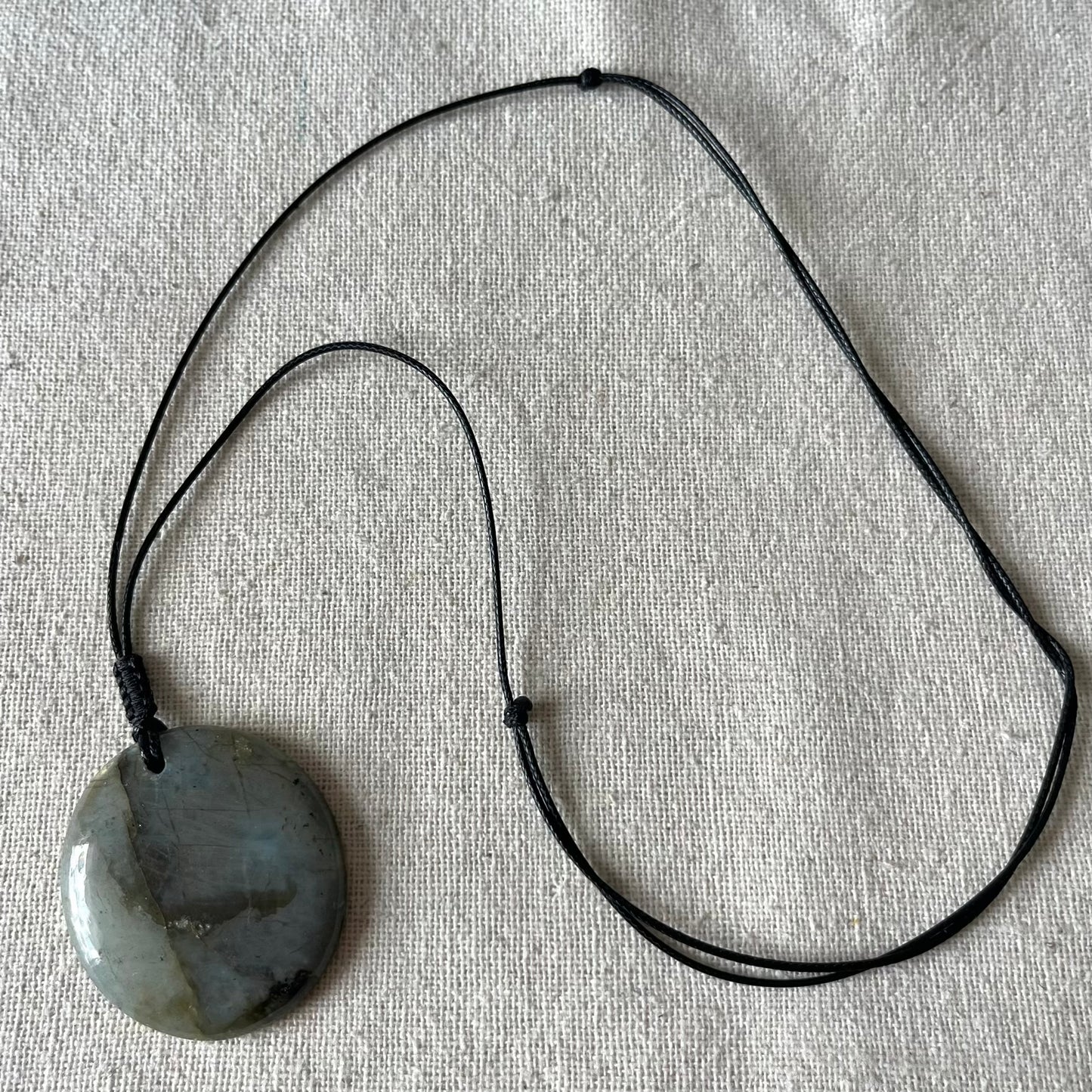 Labradorite Oval Large Pendant - ONE OF A KIND