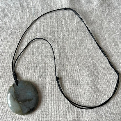 Labradorite Oval Large Pendant - ONE OF A KIND