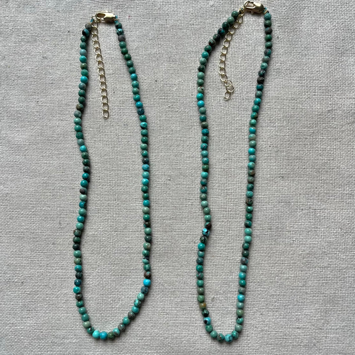 Turquoise 4mm Beaded Necklace - Wisdom