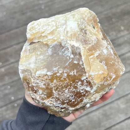 Honey Calcite XXL Raw Crystal - Confidence, Motivation