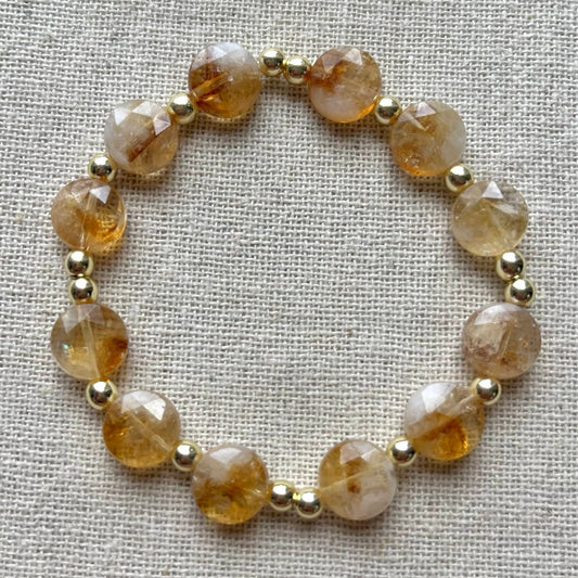 Halo Bracelet - Citrine