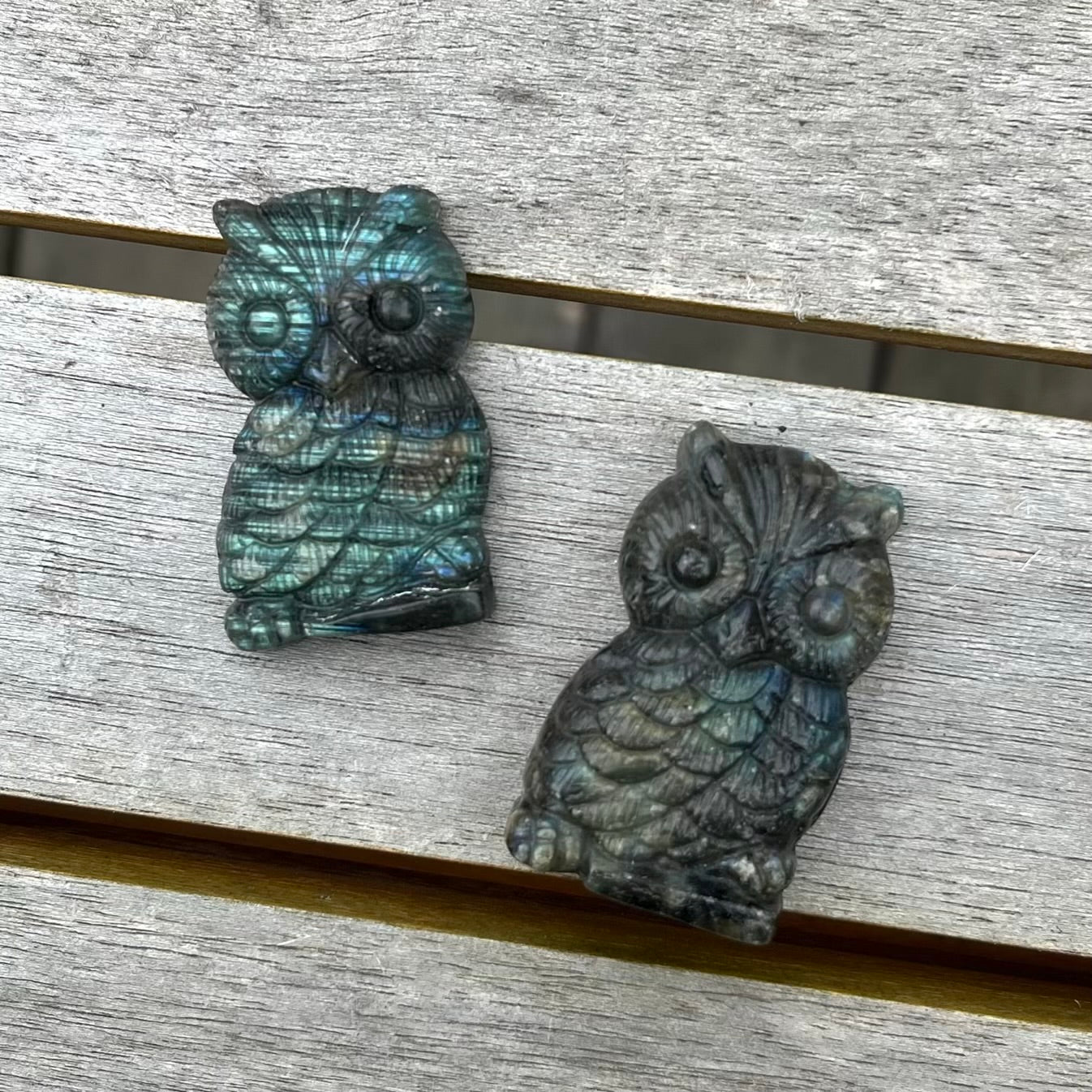 Labradorite Owl Crystal - Protective, Mystical, Transformative