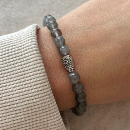 Owl Wisdom Bracelet - Labradorite