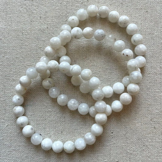 Moonstone 8mm Beaded Bracelet - Intuition