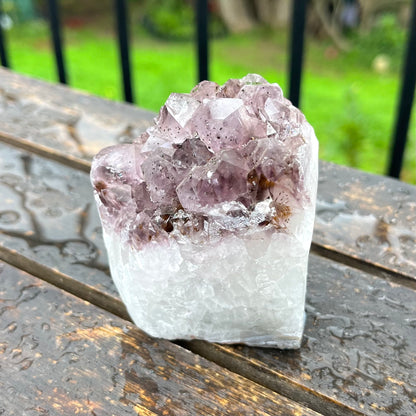 Amethyst Medium Base-Cut Crystal - Calming, Protective, Balancing