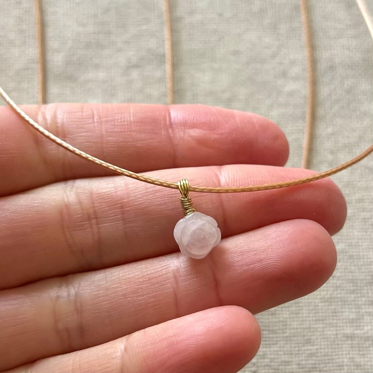 Rose Pendant - Rose Quartz