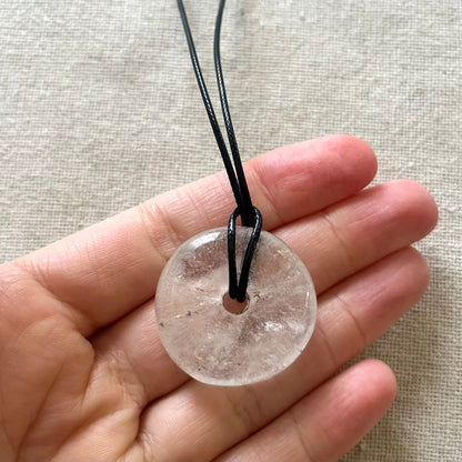 Circle of Light Pendant - Clear Quartz