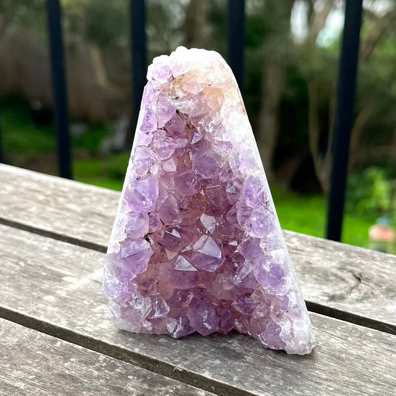 Amethyst Medium Base-Cut Crystal -  Calm, Protection & Balance