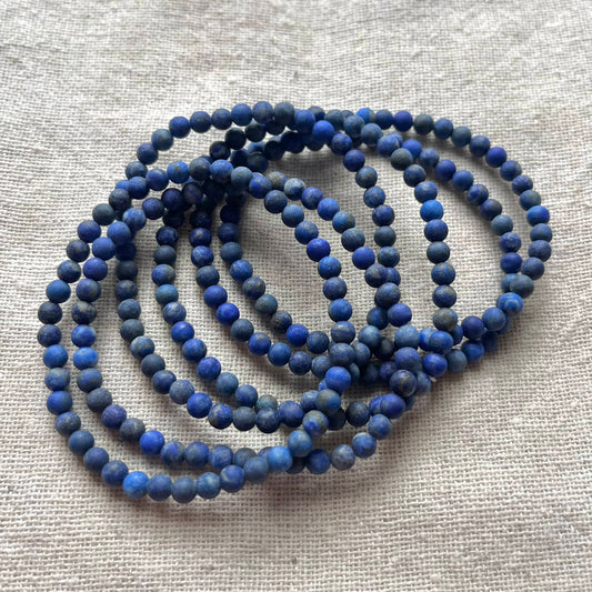 Lapis Lazuli 4mm Beaded Bracelet - Inner Truth