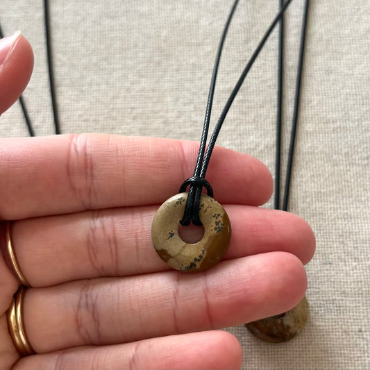 Disc Pendant - Landscape Jasper