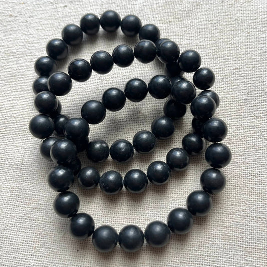 Shungite 10mm Beaded Bracelet - Detoxification