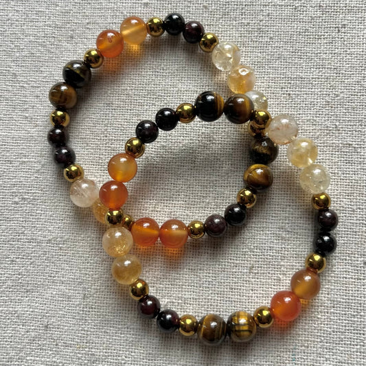 Sunshine Bracelet - Citrine, Carnelian, Garnet