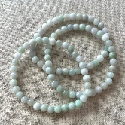 Burma Jade 6mm Beaded Bracelet - Prosperity