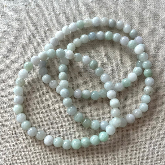 Burma Jade 6mm Beaded Bracelet - Prosperity
