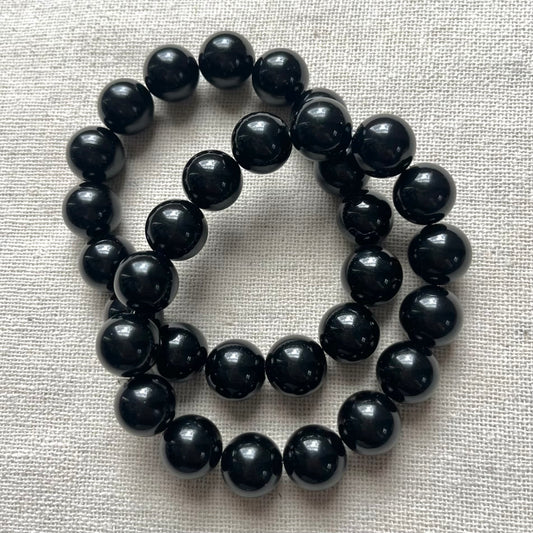 Obsidian 12mm Beaded Bracelet - Protection