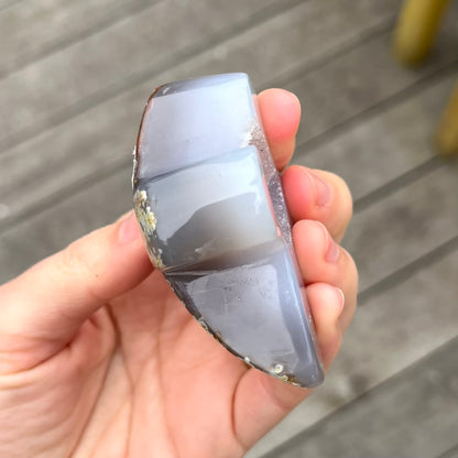 Agate Small Cross Crystal - Grounding, Harmonising, Protective