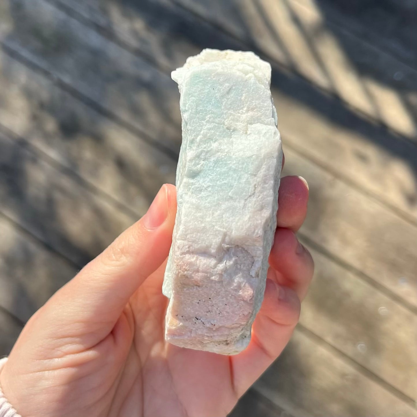 Amazonite Medium Raw Stone - Calm, Empowering