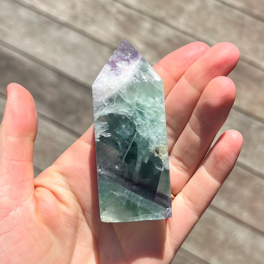 Candy Fluorite Small Tower Crystal - Vibrant, Clarifying, Uplifting