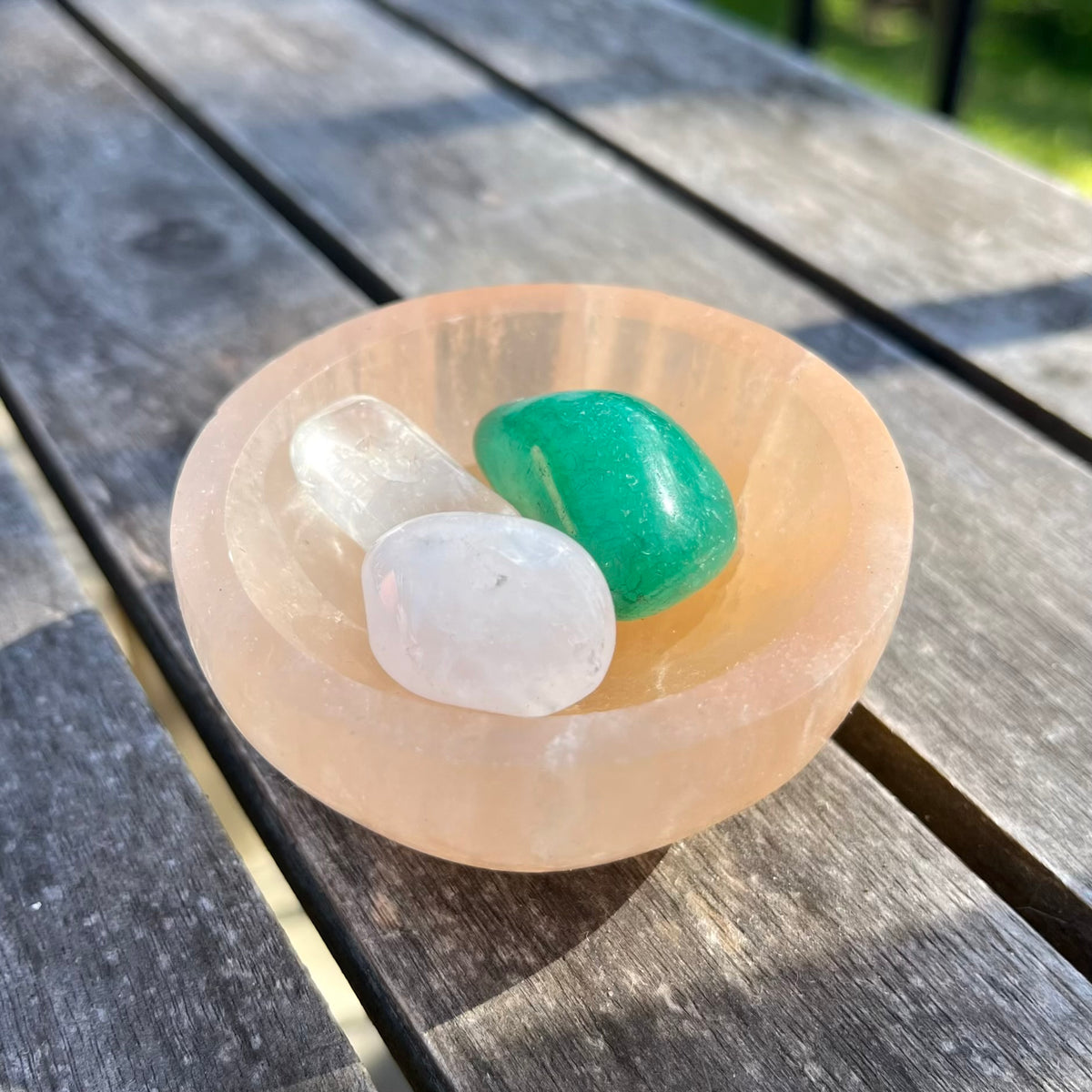 Peach Selenite Mini Bowl - High Vibe, Spiritual Connection