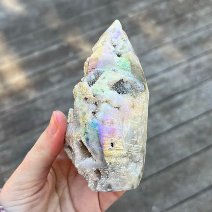 Angel Aura Sphalerite Large Point Crystal - Vitality, Energetic Balance