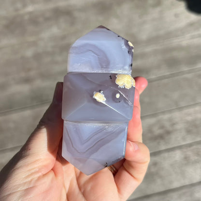 Agate Medium Cross Crystal - Grounding, Harmonising, Protective