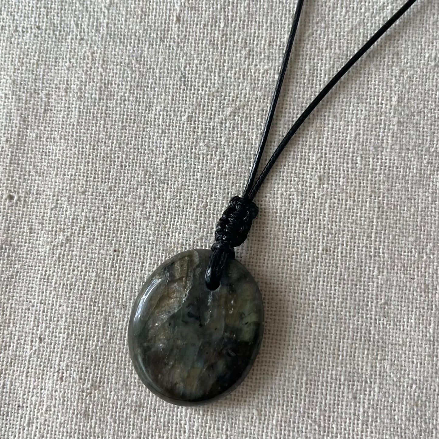 Labradorite Oval Small Pendant - ONE OF A KIND