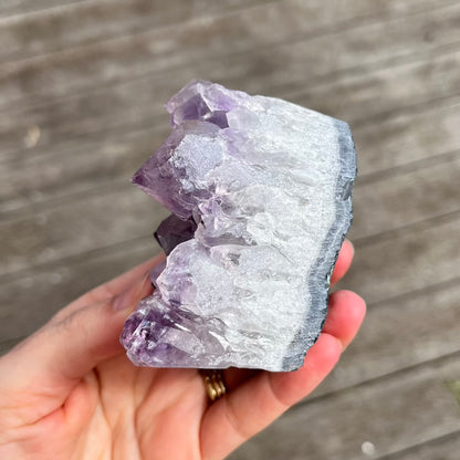 Amethyst Medium Base-Cut Crystal -  Calm, Protection & Balance