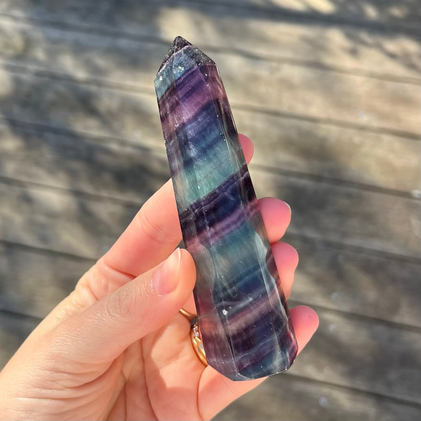 Fluorite Large Tower Crystal - Vibrant, Clarifying, Uplifting