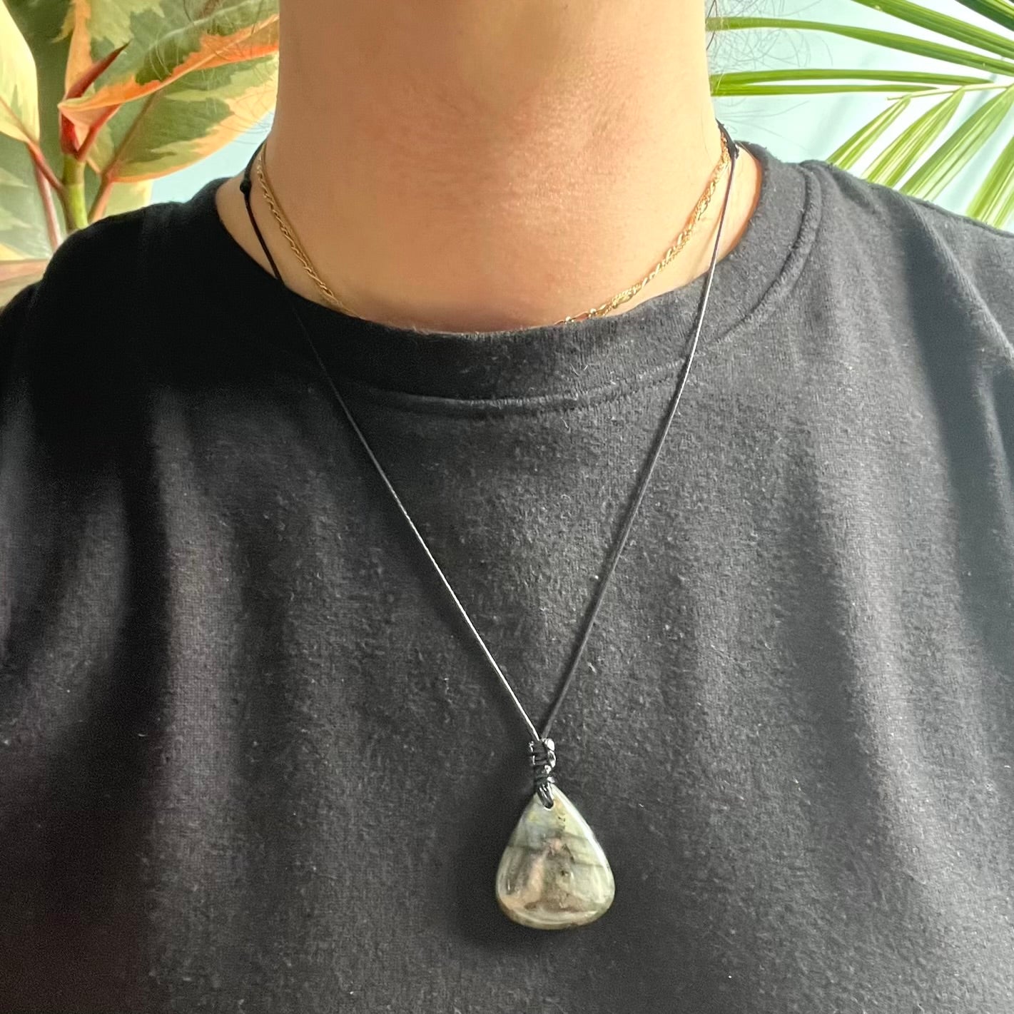 Labradorite Teardrop Small Pendant - ONE OF A KIND