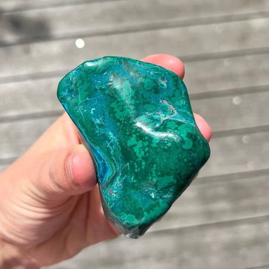 Malachite Chrysocolla Small Polished Crystal - Empowerment, Healing, Balance