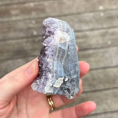 Amethyst Small Base-Cut Crystal -  Calm, Protection & Balance