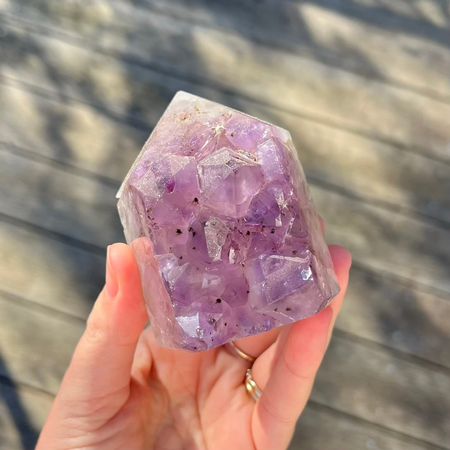 Amethyst Medium Cluster Point Crystal - Peace, Intuition, Protection