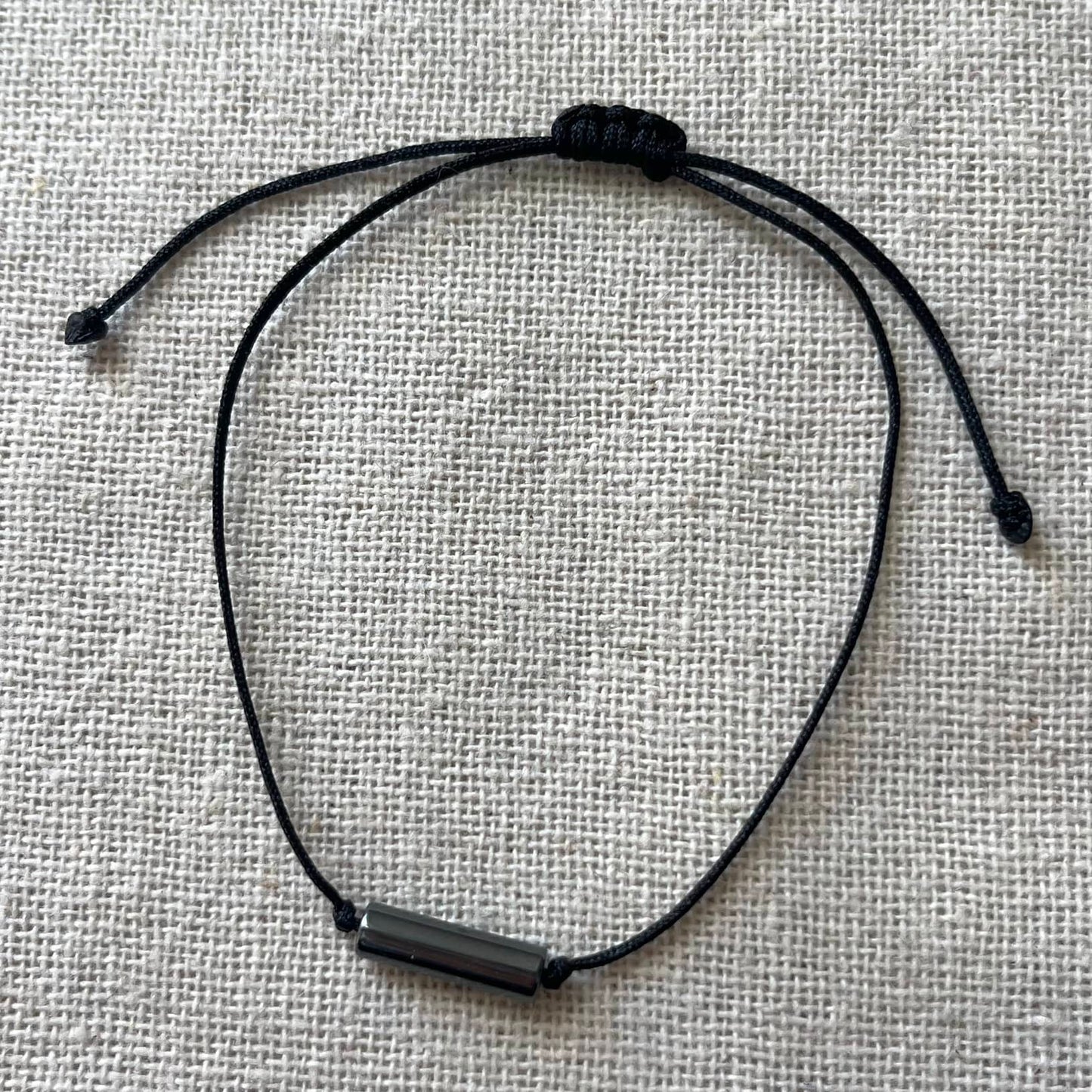 Simple Cord Bracelet - Black Hematite