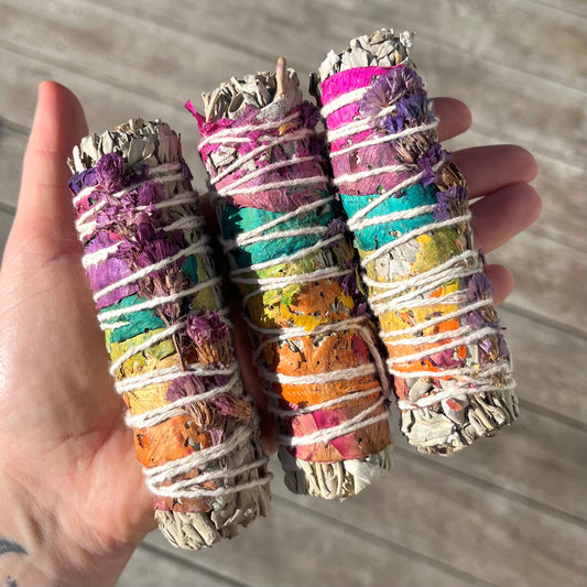 Flower Sage Smudge Stick - Cleansing Tool