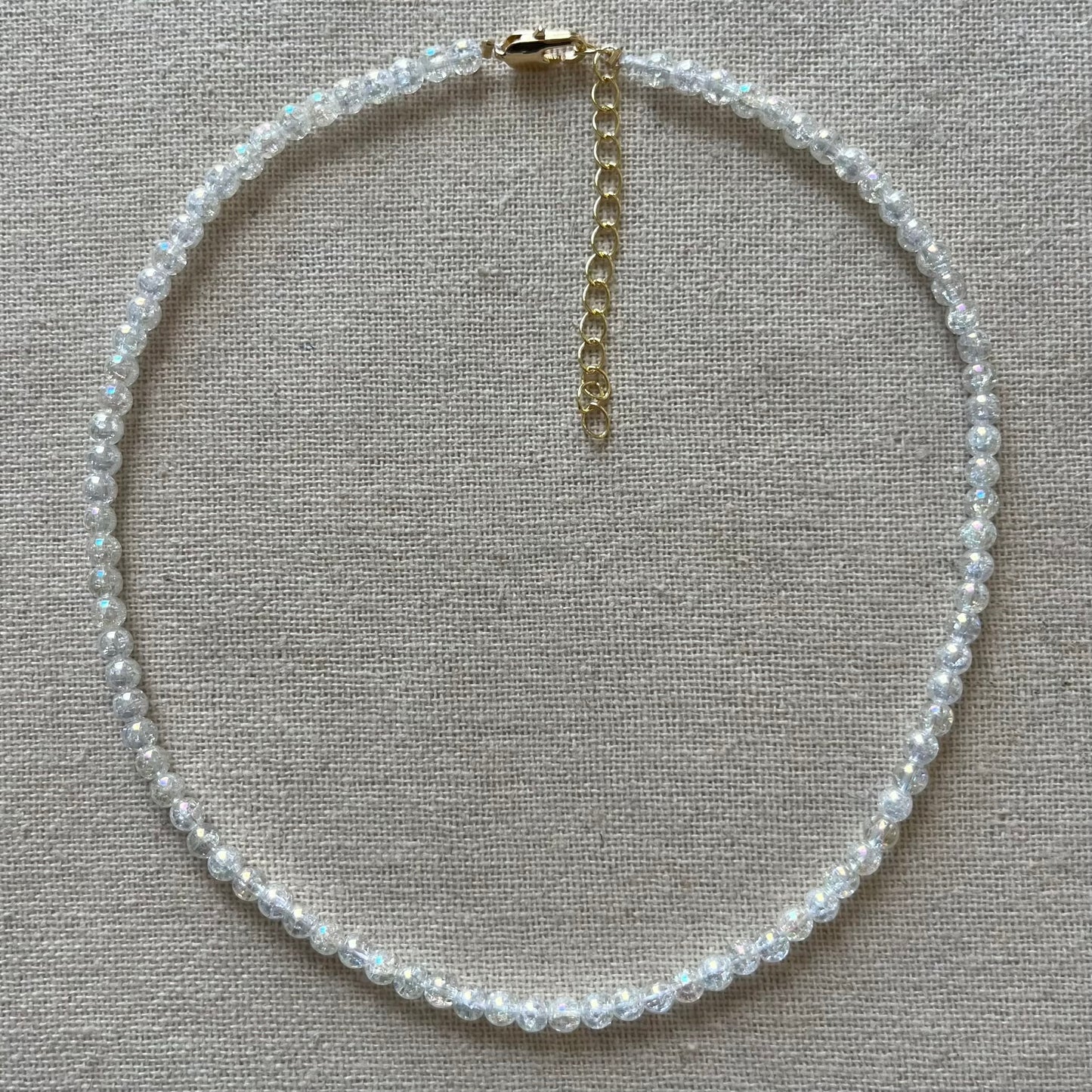 Angel Aura Quartz 4mm Beaded Necklace - Radiance