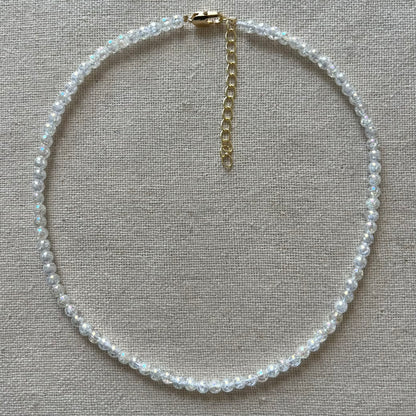 Angel Aura Quartz 4mm Beaded Necklace - Radiance