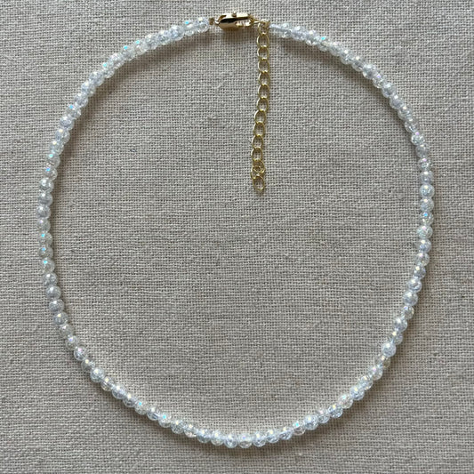 Angel Aura Quartz 4mm Beaded Necklace - Radiance